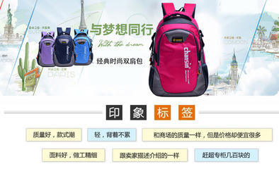 运动背包_2015户外运动尼龙背包男女通用款双肩包学生旅游厂家直销 